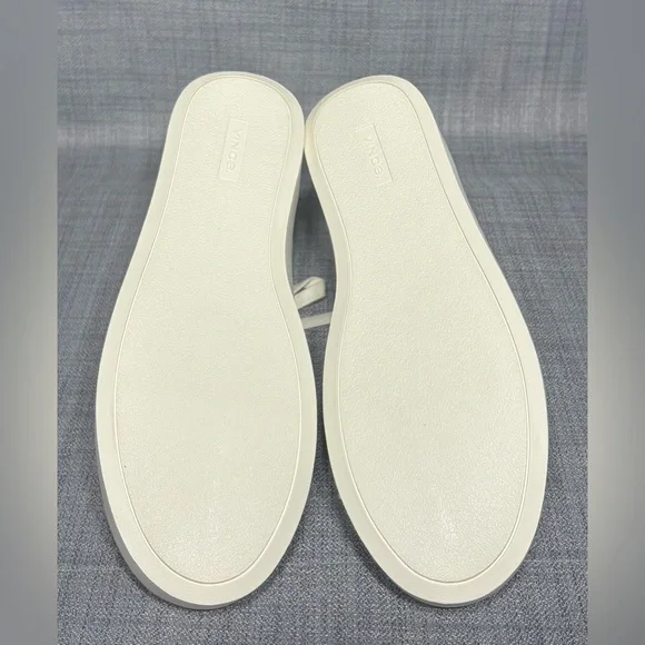 Vince Gabi Lace-Up Low Top Sneaker Silver Leather - Picture 6 of 7